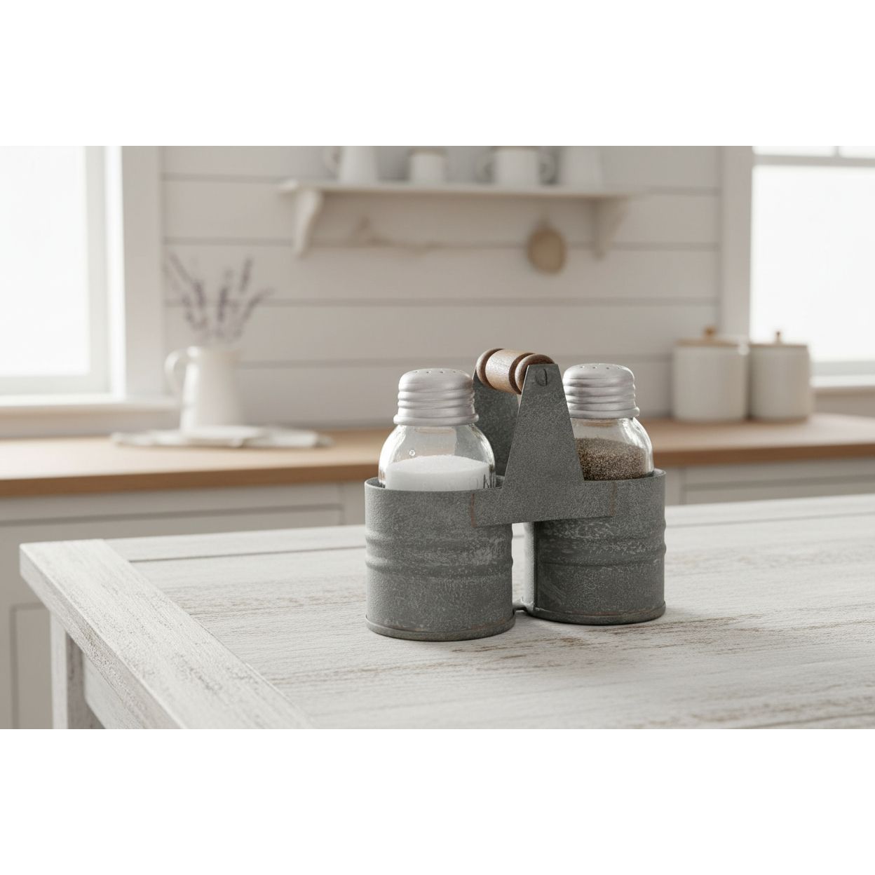CTW Home Collection Salt and Pepper Can Caddy - Barn Roof