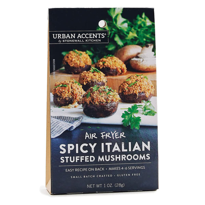 Urban Accents Air Fryer Spicy Italian Stuffed Mushrooms