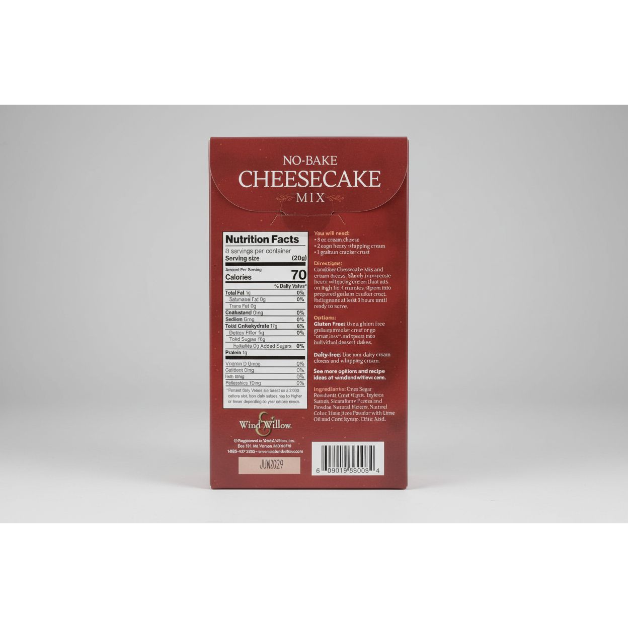 Wind & Willow Strawberry Daiquiri No Bake Cheesecake Mix