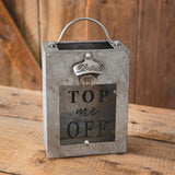 CTW Top Me Off Galvanized Bottle Opener Bin