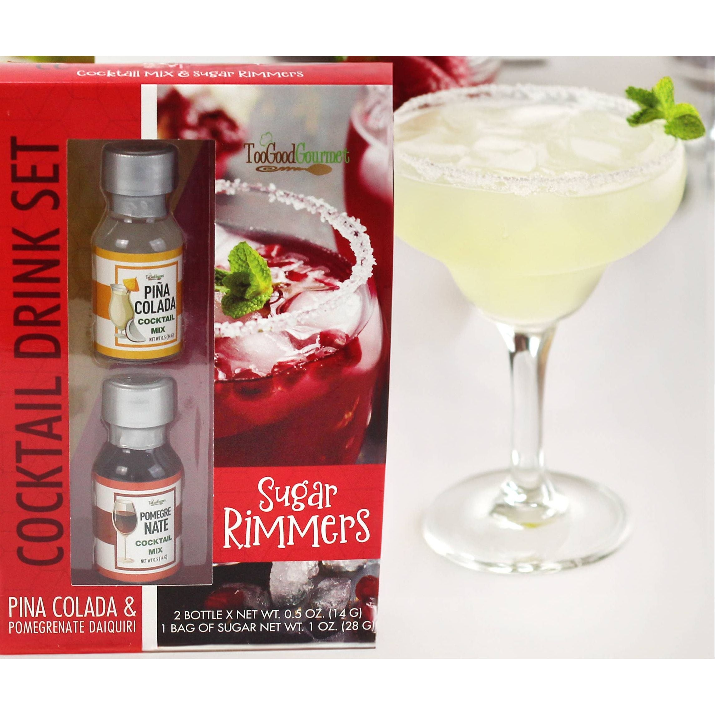Too Good Gourmet Cocktail Drink Set Pina Colada & Pomegranate Daiquiri