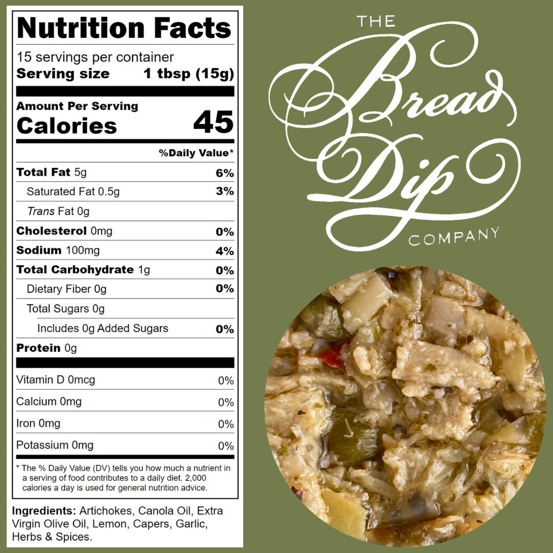 The Bread Dip Company Artichoke & Caper Bread Spread and Dip