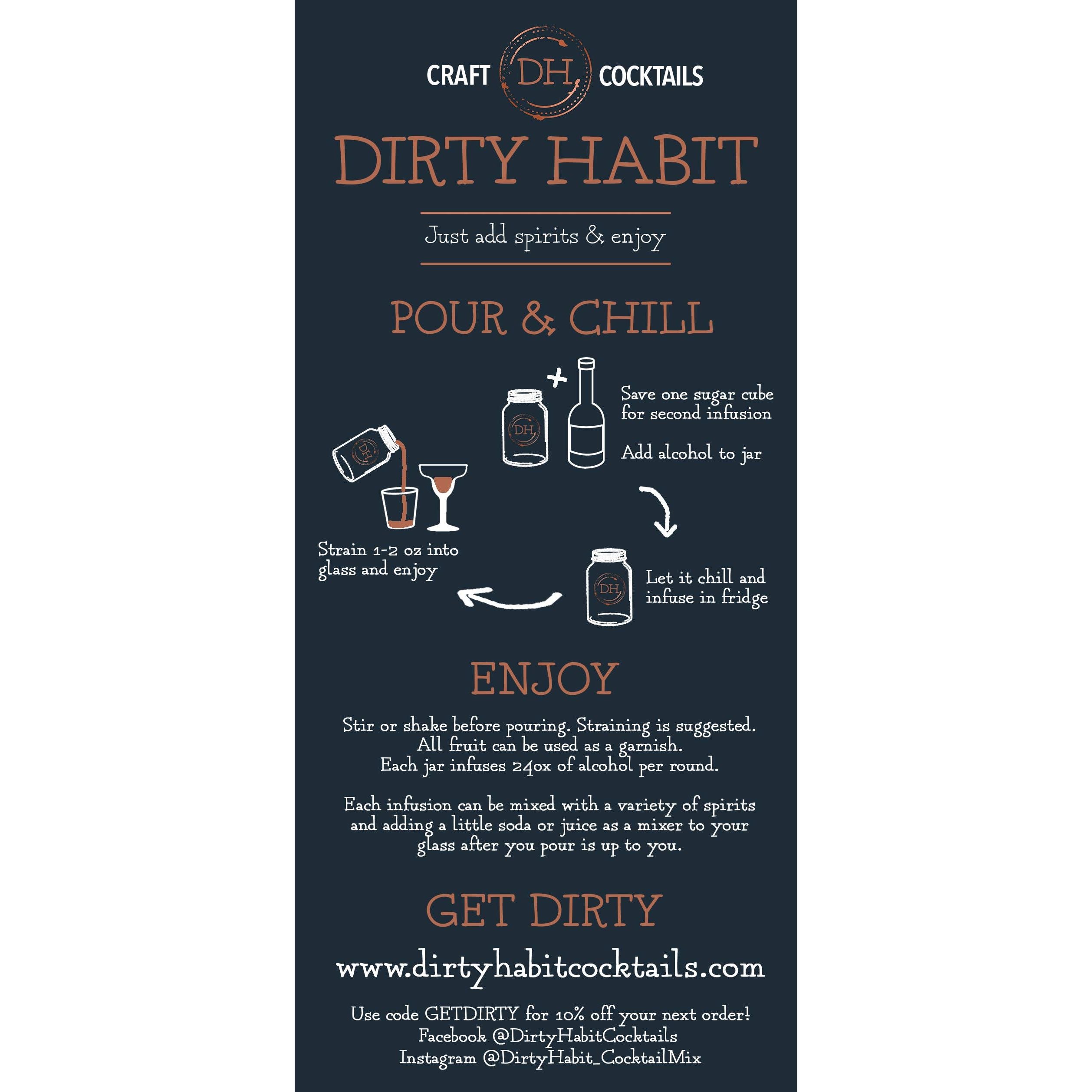 Dirty Habit Craft Cockta!l Mix Signature Spiced Old Fashioned