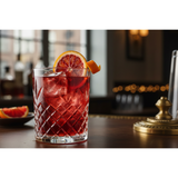 blood orange cocktail in a glass