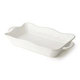 Certified International Perlette Cream Large Rectangular Baker
