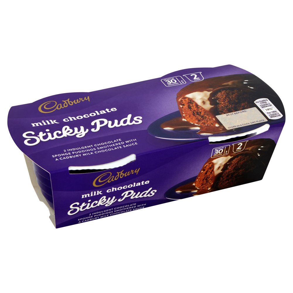Cadbury Milk Chocolate Sticky Puds - Sponge Puddings With Cadbury Milk Chocolate Sauce