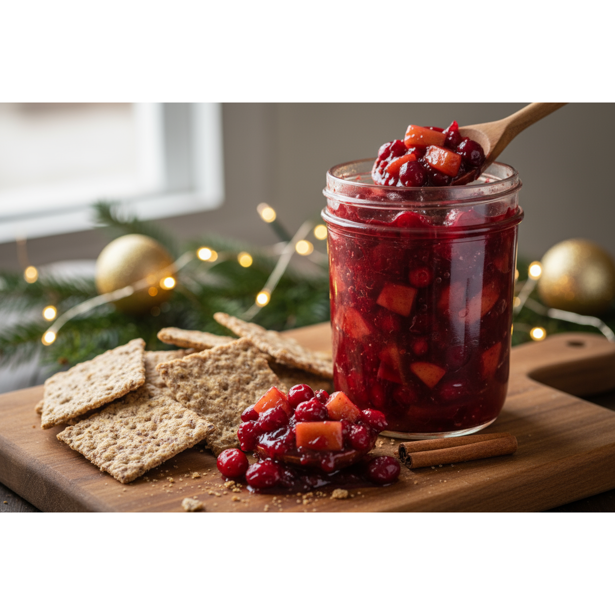 chunky cranberry apple chutney