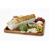 Certified International Perlette Cream Melamine Cracker Tray