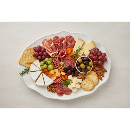 Certified International Perlette Cream Oval Platter