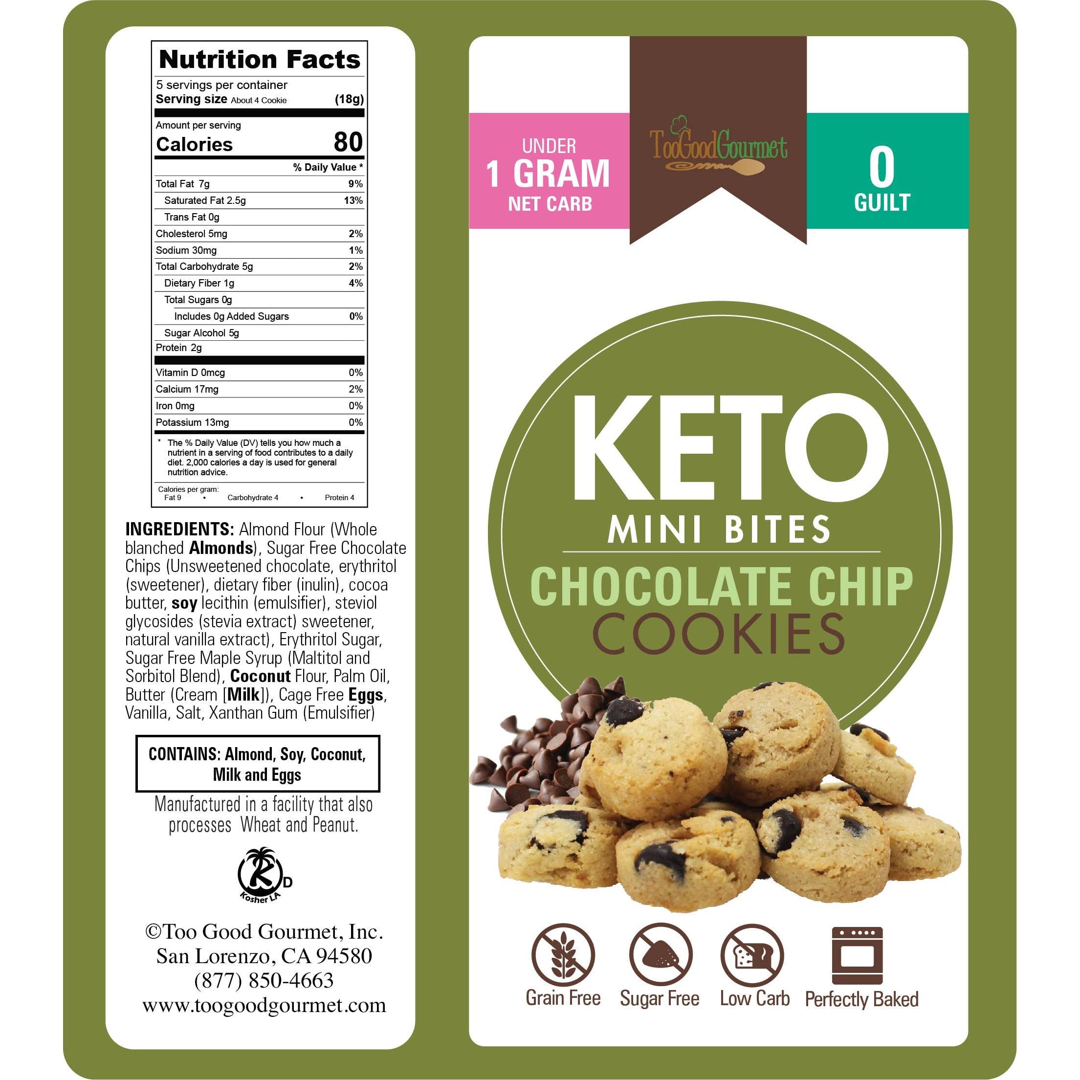 Too Good Gourmet Bite Size Keto - Chocolate Chip