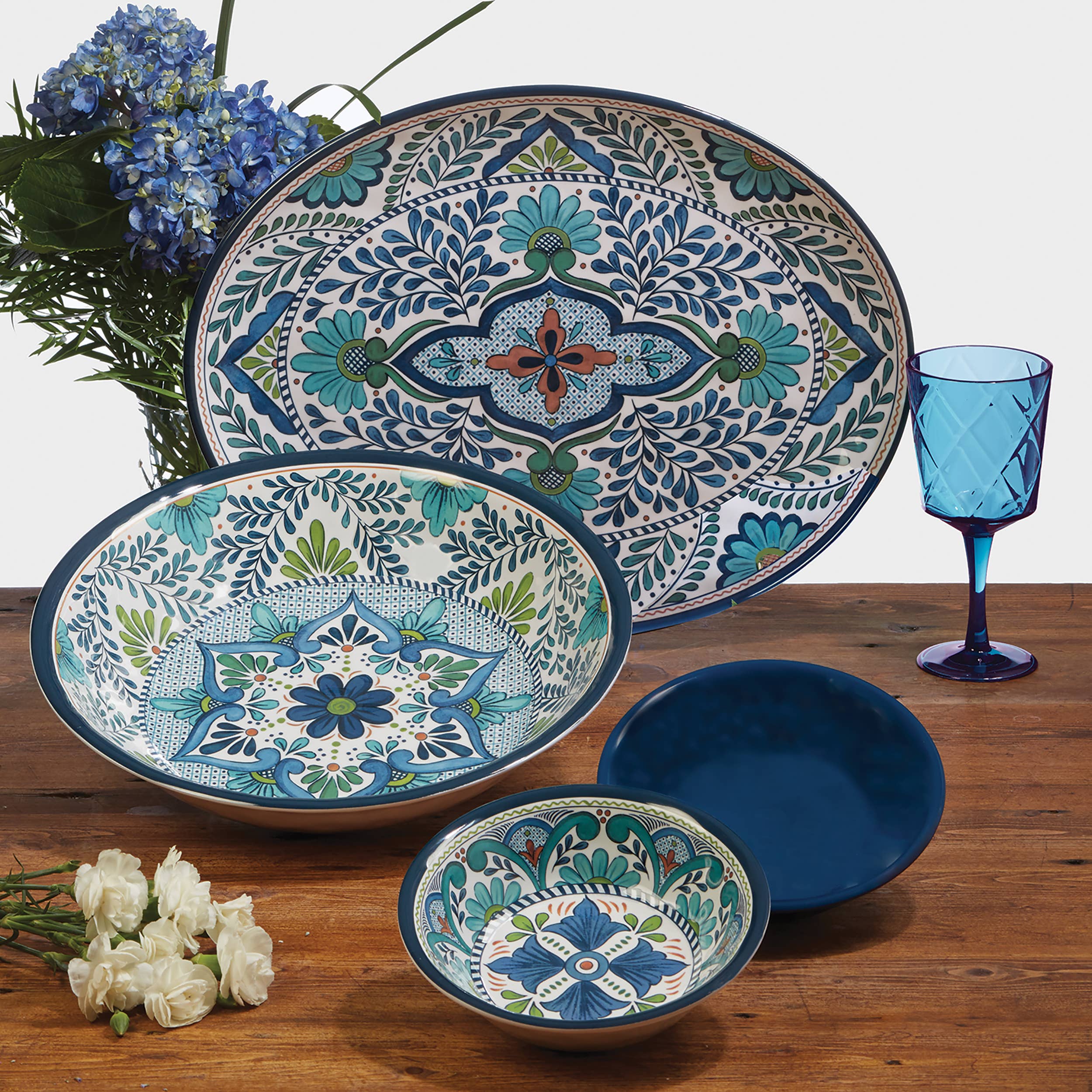 Talavera Melamine Lg Serving Bowl