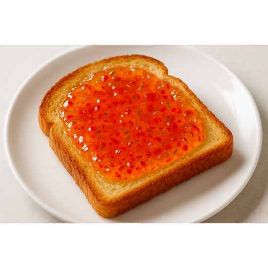 habanero lime pepper jelly on toast