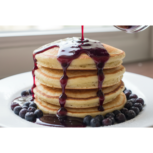huckleberry syrup on pancakes