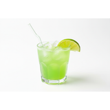 key limeade cocktail in a short glass