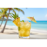 pineapple cocktail in a short glass