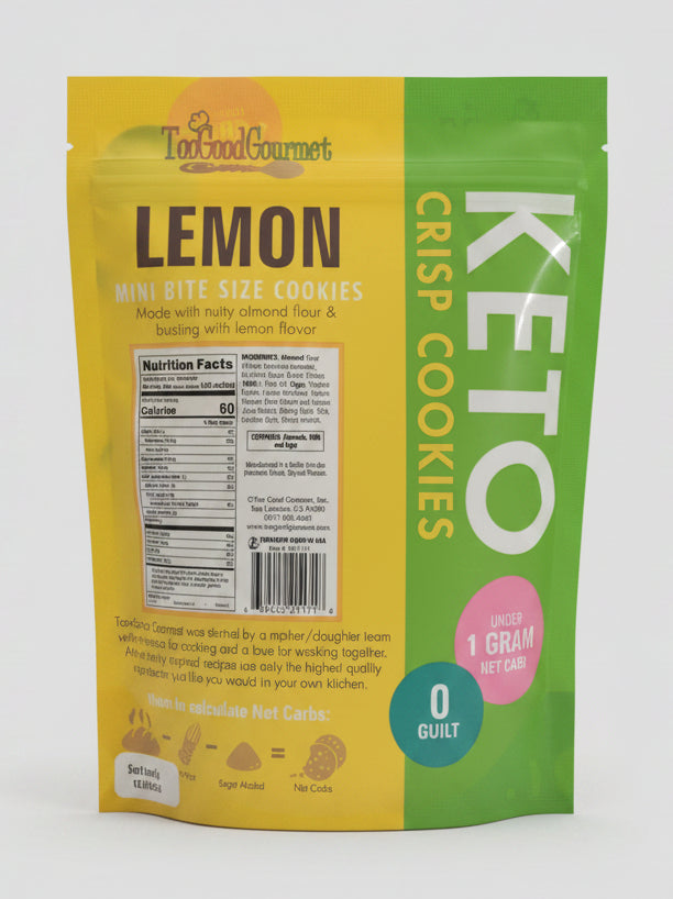 Too Good Gourmet Keto Mini Cookies -  Lemon