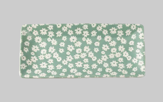 Primitives By Kathy Rectangular Daisy Platter