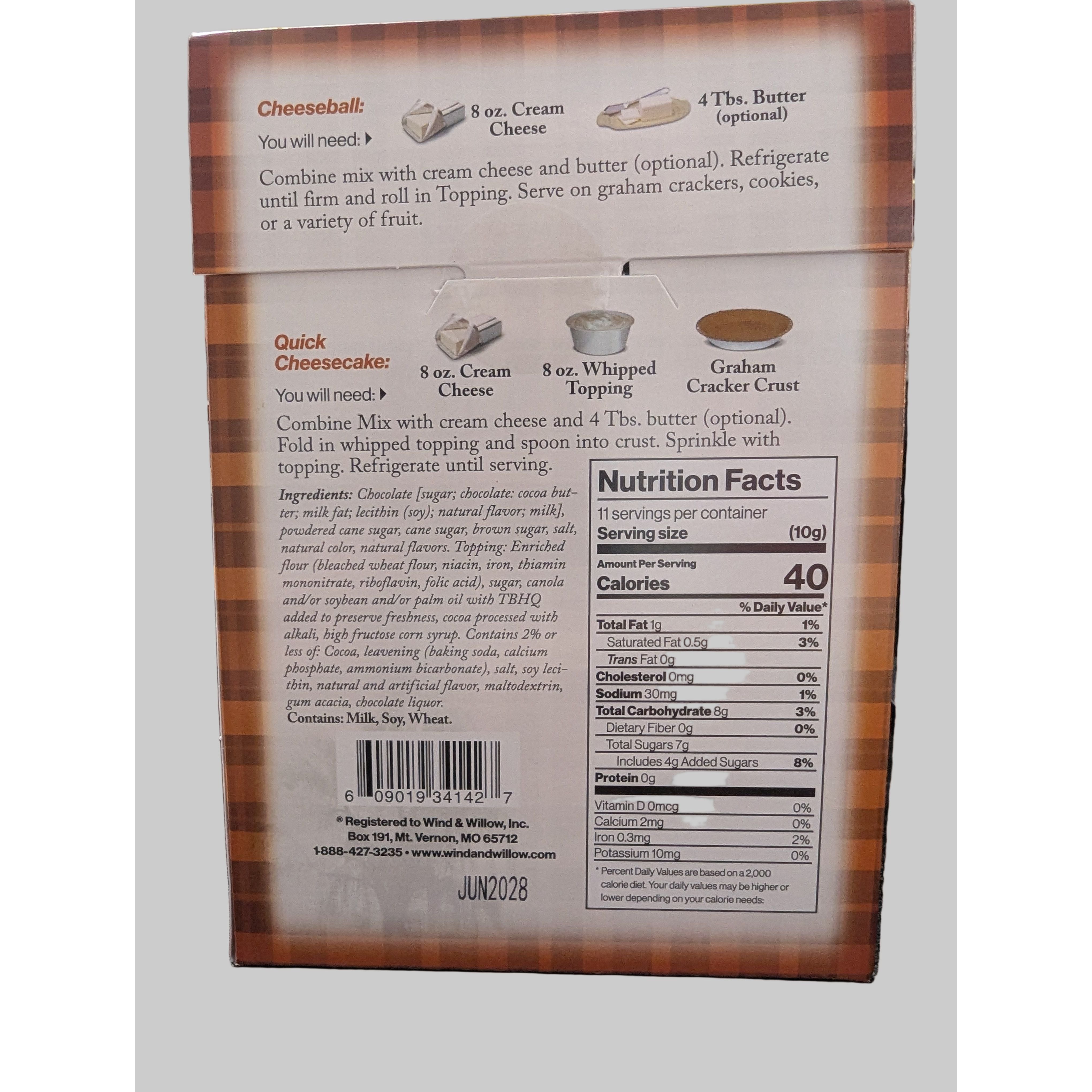 Wind & Willow Cookie Dough Cheeseball & Dessert Mix