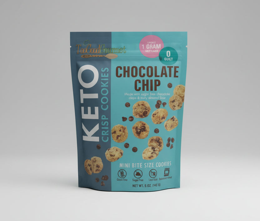 Too Good Gourmet Keto Mini Crisp Cookies - Chocolate Chip
