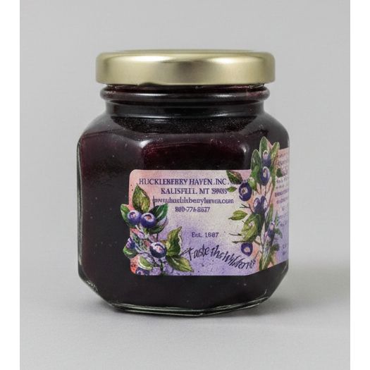 Huckleberry Haven Wild Huckleberry Jam Sugar Free 5 oz. From Montana