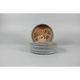 CTW Home Collection Set of Four Mason Jar Lid Coasters - Bottoms Up