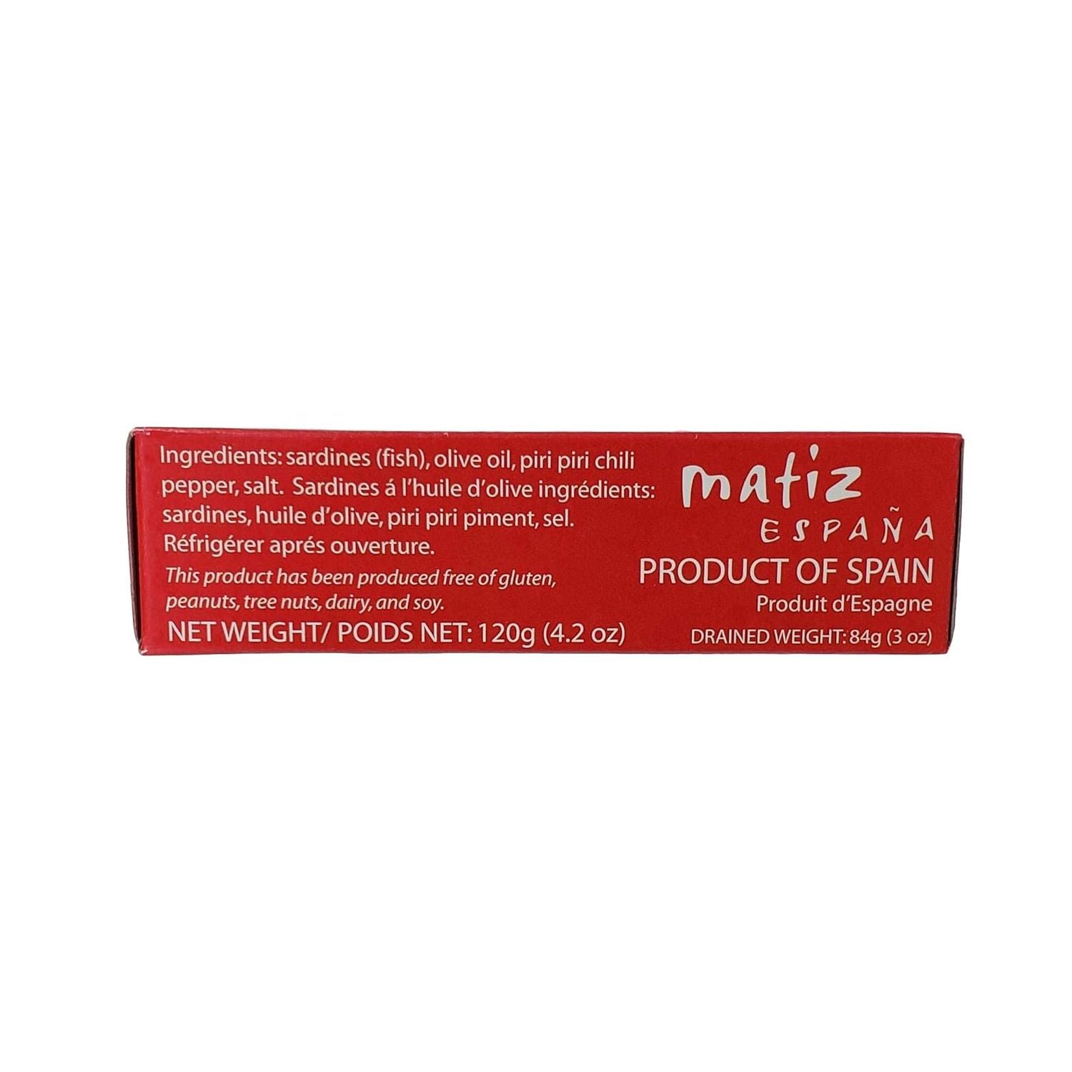 Matiz Wild Spicy Sardines With Piri Piri Pepper In Olive Oil