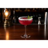 sugar rimmed pomegranate daiquiri