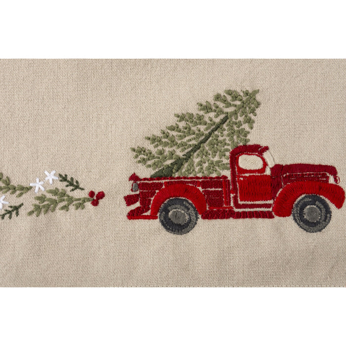 Primitives By Kathy Red Truck With Tree Table Runner