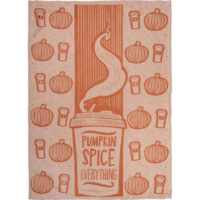 Primitives By Kathy Pumpkin Spice Everything Jacquard  Kitchen Towel