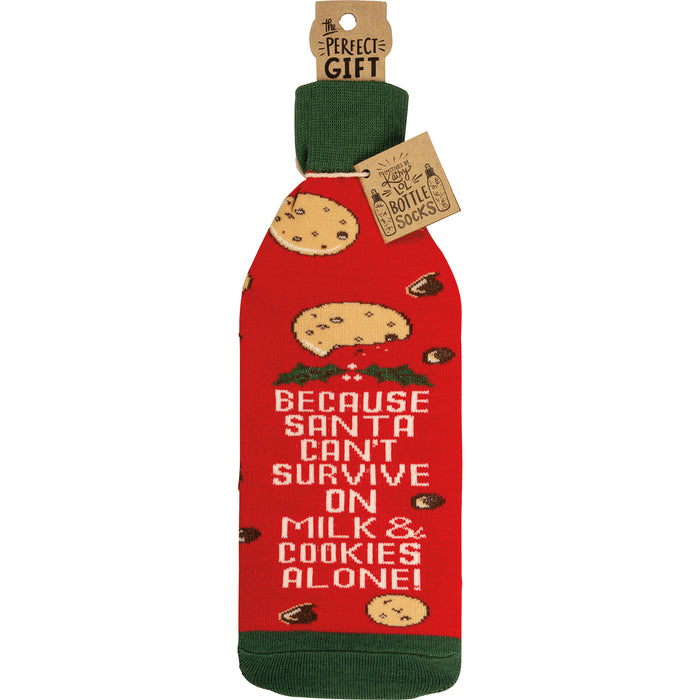 Primitives By Kathy Bottle Sock Santa Can't Survive