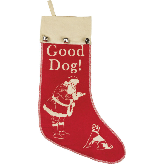 Primitives By Kathy Good Dog Christmas Stocking