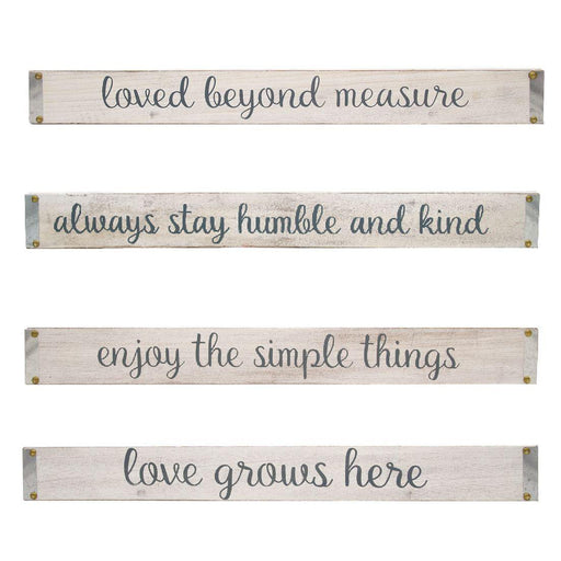 Willow Street - Inspirational Sayings Wall Signs- Set of 4 | Specialty Food Items and Unique Gift Ideas for Everyone