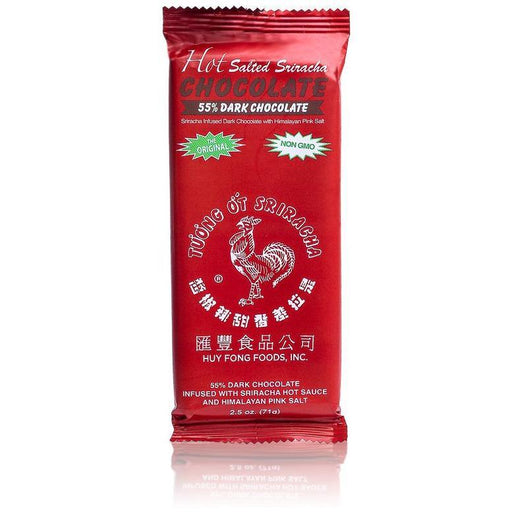 Huy Fong - Hot Salted Sriracha 55% Dark Chocolate Bar | Specialty Food Items and Unique Gift Ideas for Everyone
