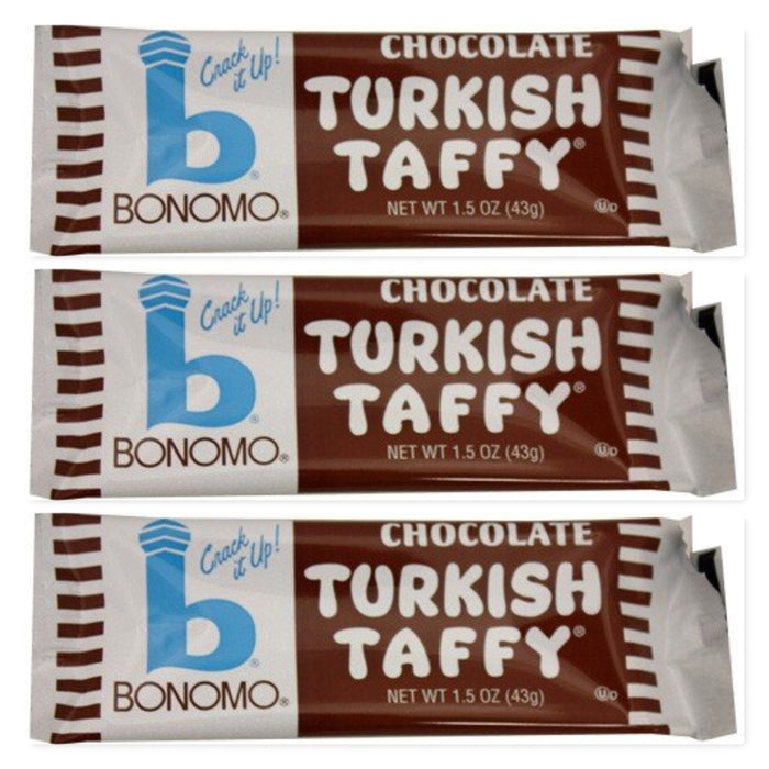 Bonomo Turkish Taffy Variety Pack 3 Bars Each Chocolate, Banana, Vanilla, Strawberry