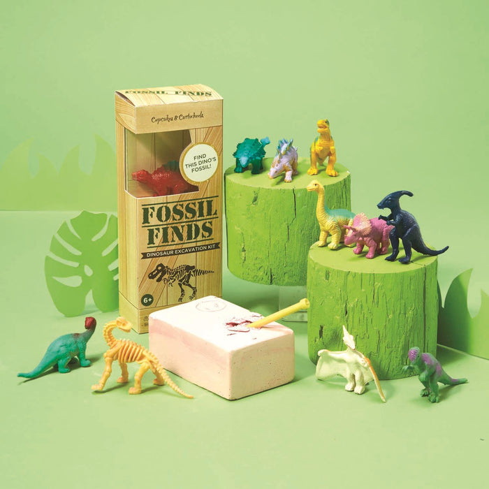 Cupcakes & Cartwheels Fossil Finds Dinosaur Excavation Kit of