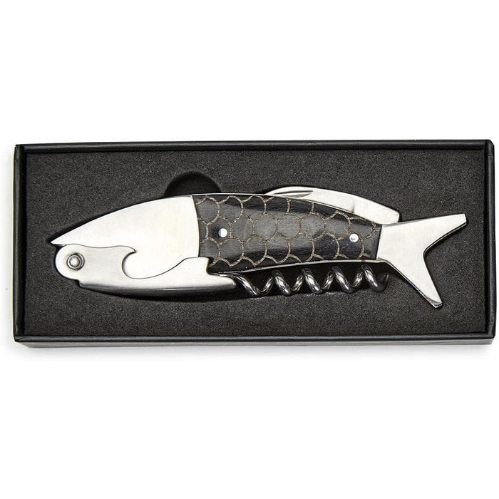 Two's Company Finest Catch 3 in 1 Fish Shaped Corkscrew/Opener