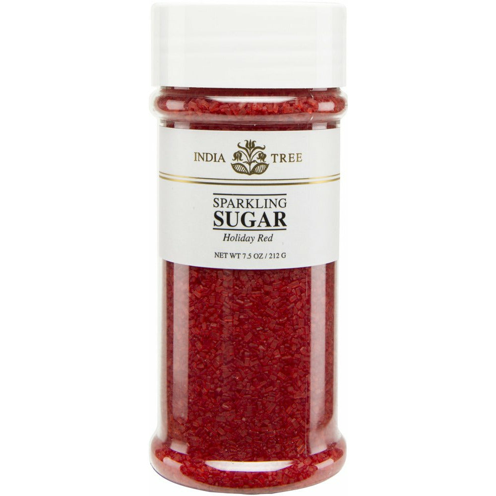 India Tree Kosher Sparkling Sugar Holiday Red Large