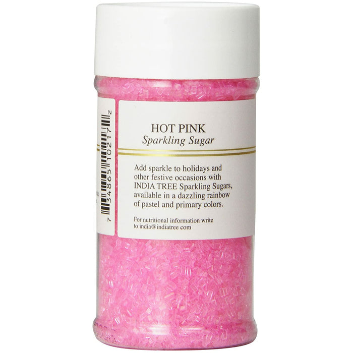 India Tree Sparkling Sugar Hot Pink Small 3.5 oz.