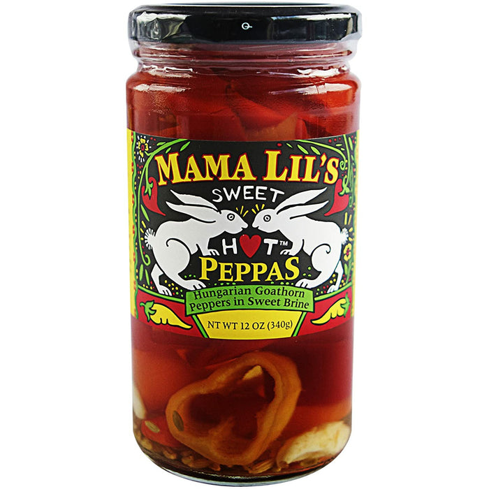 Mama Lil's Hungarian "Goathorn' Sweet Hot Peppers in Sweet Brine