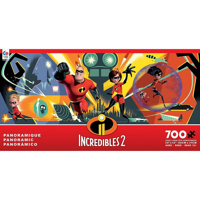 Ceaco - Disney Panoramic Incredibles 2 Jigsaw Puzzle - 700 Pieces | Specialty Food Items and Unique Gift Ideas for Everyone