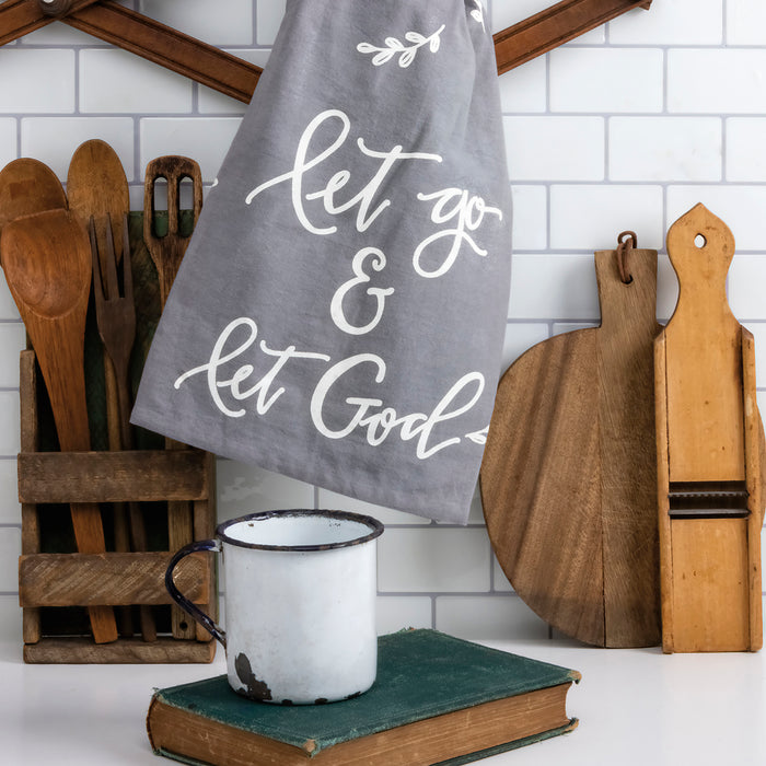 Primitives By Kathy Let Go & Let God Kitchen Towel