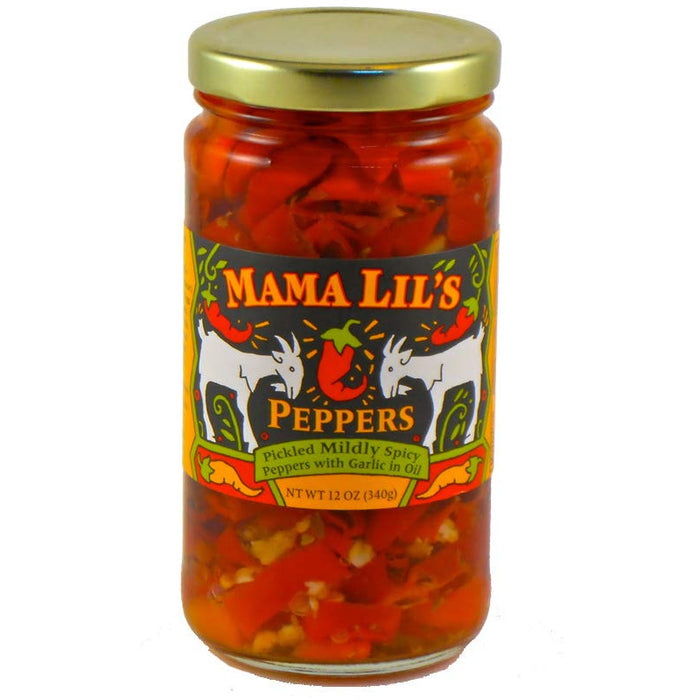Mama Lil's Pickled Hungarian Mild and Pickled  Hungarian Hot Goathorn Peppers