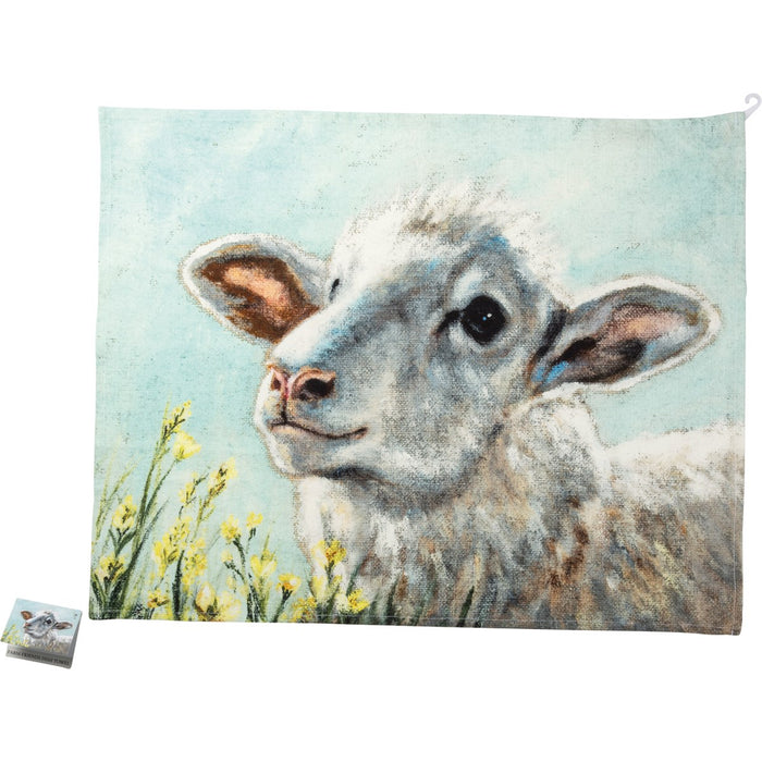 Primitives By Kathy Sheep Dish Towel