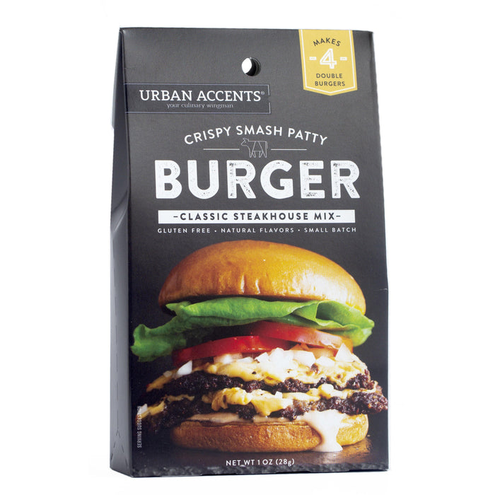 Urban Accents - Crispy Smash Patty Burger - Classic Steakhouse Mix | Specialty Food Items and Unique Gift Ideas for Everyone
