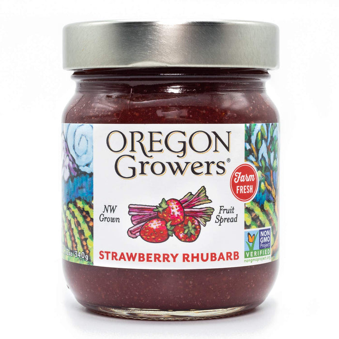 Oregon Growers Strawberry Rhubarb Fruit Spread