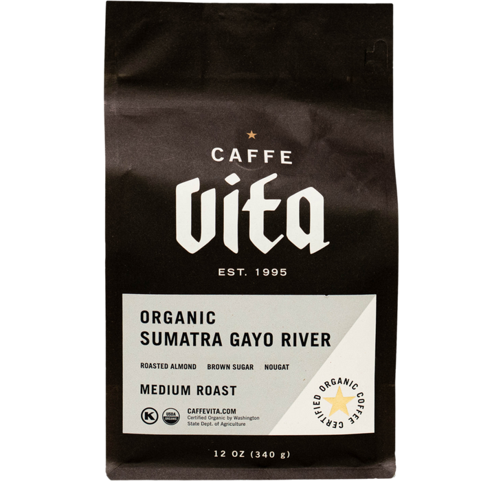 Caffe Vita Organic Sumatra Gayo River Whole Bean Coffee