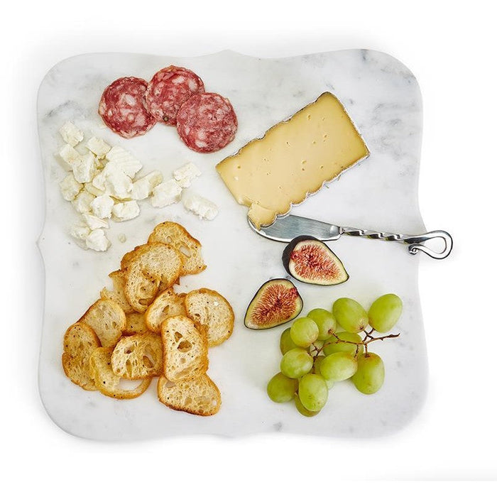 Two's Company Marbel Arabesque Serving Tray With Spreader