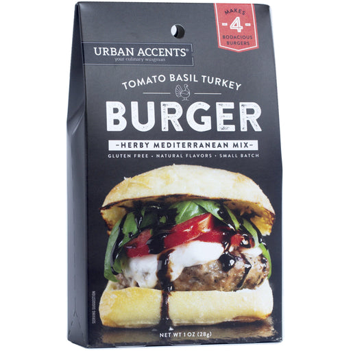 Urban Accents - Tomato Basil Turkey Burger - Herby Mediterranean Mix | Specialty Food Items and Unique Gift Ideas for Everyone