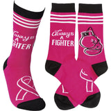 Primitives By Kathy - Always A Fighter - Socks | Specialty Food Items and Unique Gift Ideas for Everyone