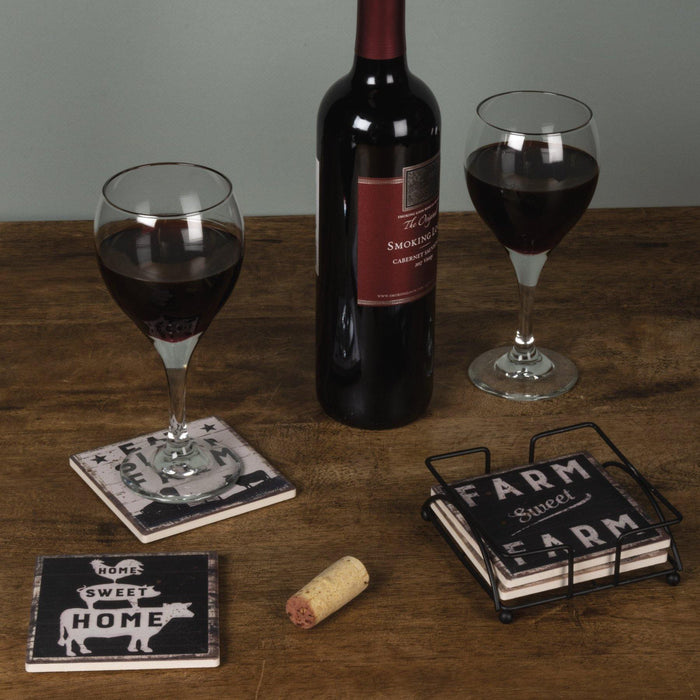 Primitives By Kathy - Farm Sweet Farm - Coaster Set | Specialty Food Items and Unique Gift Ideas for Everyone